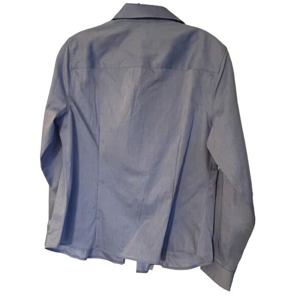 Ellen Tracy French Blue Blouse Women's Size Medium New with Tags - Picture 2 of 7